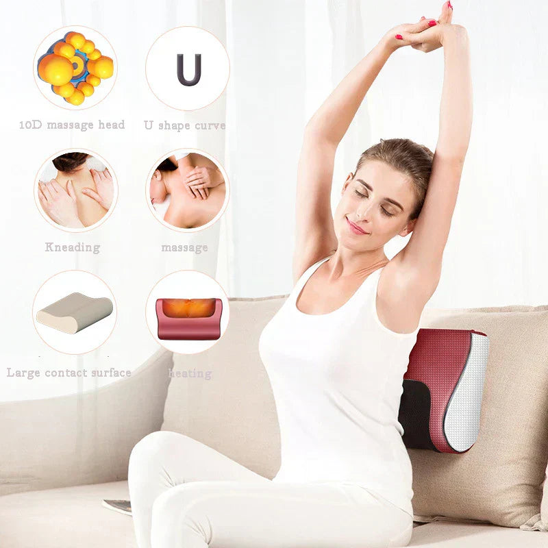 𝙓 𝙂𝙪𝙡𝙛 𝙈𝙖𝙧𝙩™ Red Pillow Massager – جهاز تدليك الوسادة الحمراء