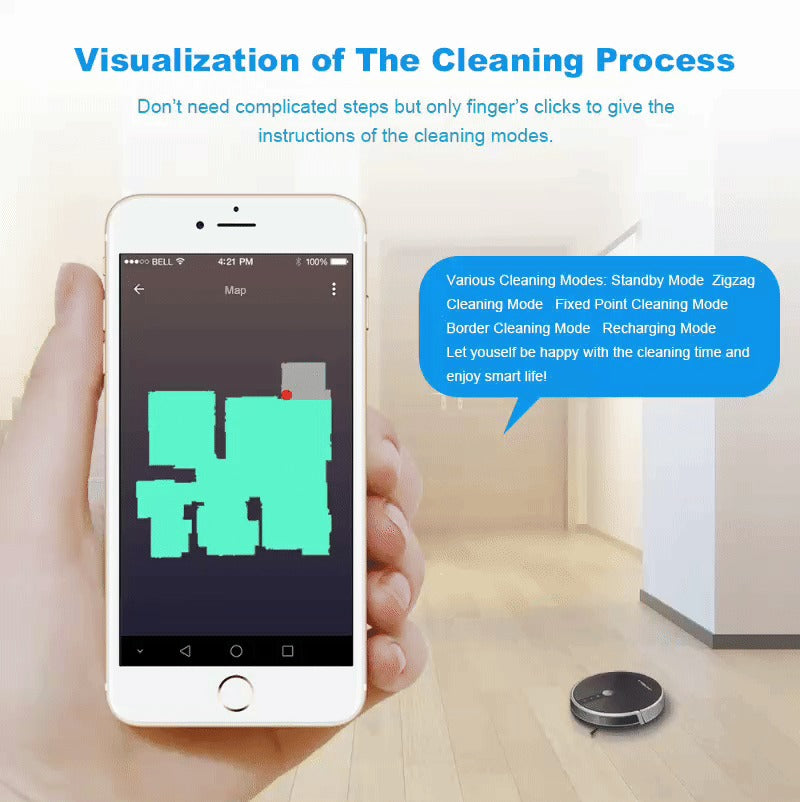 𝙓 𝙂𝙪𝙡𝙛 𝙈𝙖𝙧𝙩™Smart Robotic Vacuum Cleaner | المكنسة الذكية الروبوتية