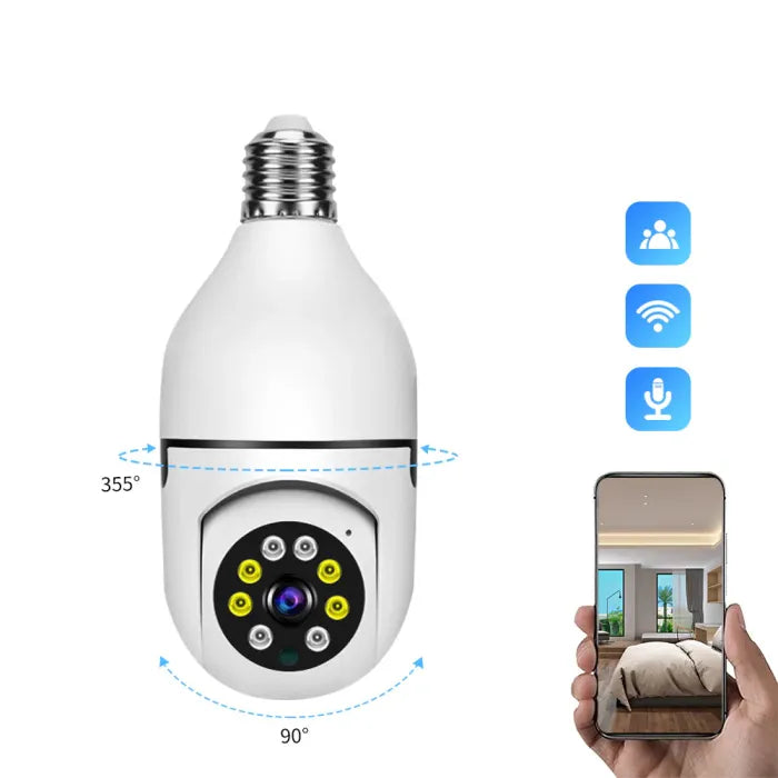 𝙓 𝙂𝙪𝙡𝙛 𝙈𝙖𝙧𝙩™ Night Vision Wireless Bulb Camera | الكاميرا اللاسلكية على شكل لمبة برؤية ليلية